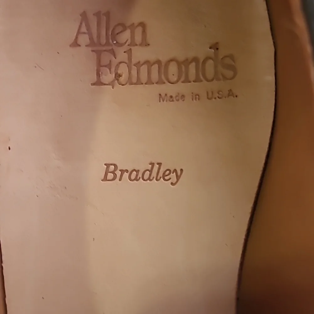 ALLEN EDMONDS Bradley Cherry Brown‎ Leather Sz 10 B Mens Split Toe Dress Shoes